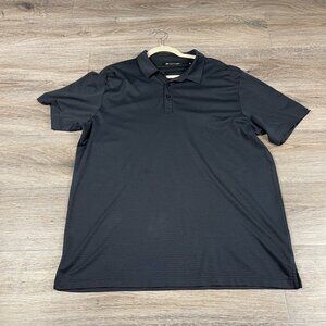 Travis‎ Mathew Men's Shorts Sleeve Stripe Polo Shirt Size XL Gray/Black